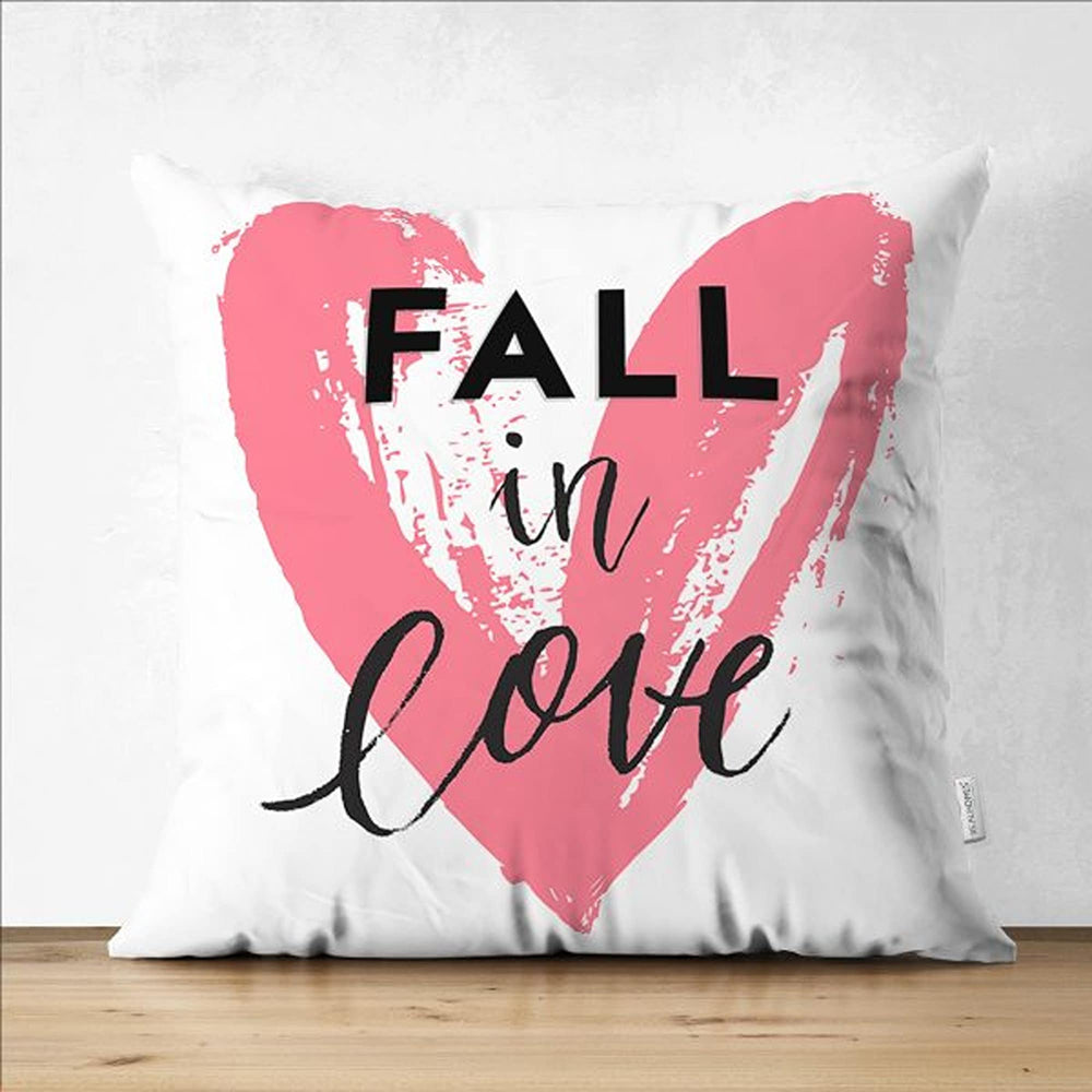 Valentine Pillow Top|Fall in Love Pillow|Romantic Pillowcase|Heart Cushion Case|Valentine's Day Gift|Love Cushion Cover|You Make Me Happy