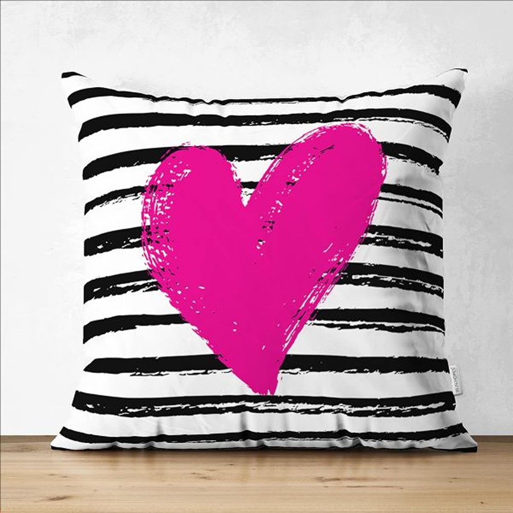 Love Pillow Cover|My Love Pillowcase|Heart Pillow Case|Be My Valentine's|Striped Cushion Case|Best Gift for Her|Valentine Pillow Top