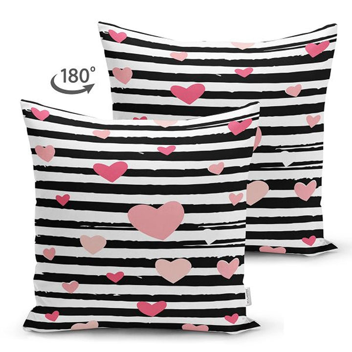 Love Pillow Cover|My Love Pillowcase|Heart Pillow Case|Be My Valentine's|Striped Cushion Case|Best Gift for Her|Valentine Pillow Top