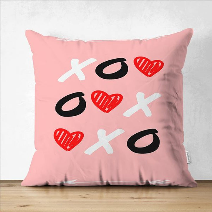 Love Pillow Cover|Happy Valentine's Day Gift|XO Print Pillowcase|Romantic Cushion|Love Cushion Cover|Best Gift for Her|Valentine Pillowtop