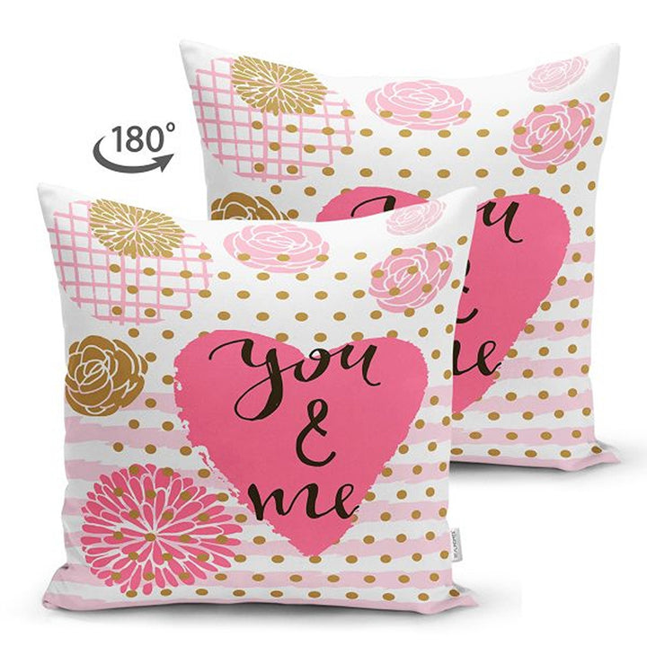 Love Pillow Cover|You and Me Pillow|Heart Cushion Case|Valentine's Day Gift|Love You Cushion Cover|Best Gift for Her|Romantic Pillowtop