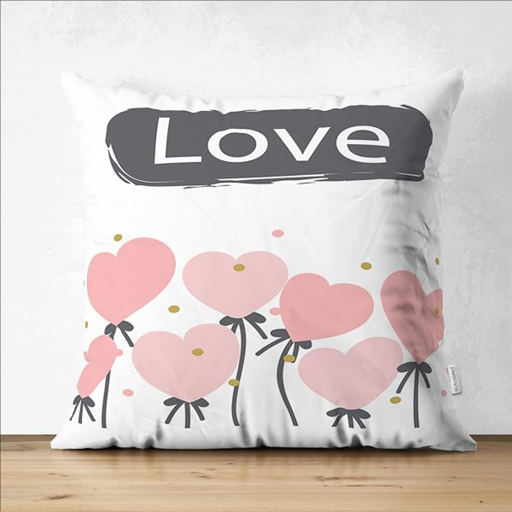 Love Pillow Cover|Love is in the Air|Happy Valentine's Day Decor|Love Cushion Cover|Heart Cushion Case|Valentine Pillowtop|Pastel Color Case