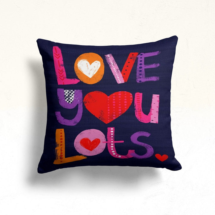 Love Throw Pillow Cover|Floral Design Valentine's Day Pillowcase|Romantic Home Decor|Love You Lots, XO Print Cushion Case|Best Gift for Her