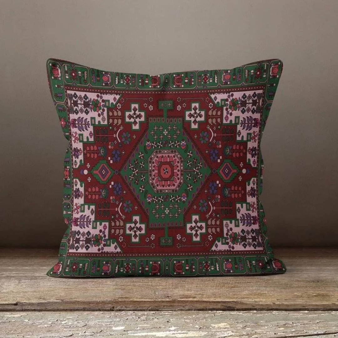 Rug Pillow Cover|Farmhouse Style Gift|Boho Pillowcase|Aztec Home Decor|Terracotta Pillowtop|Boho Pillowcase|Rustic Pillowtop Southwestern