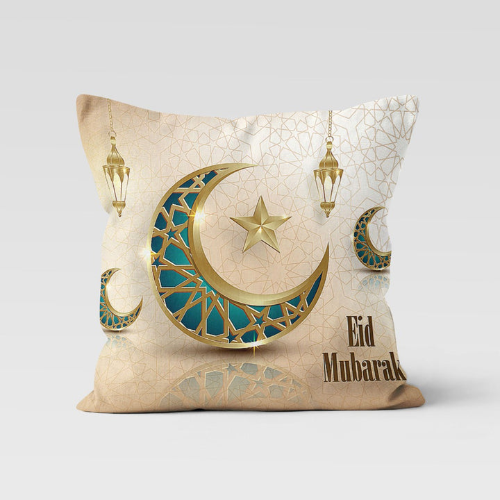 Eid Mubarak Pillow Cover|Ramadan Pillow Case|Mystic Pillowcase|Islamic Cushion Case|Eid Mubarak Decor|Authentic Pillowtop|Gift for Muslims