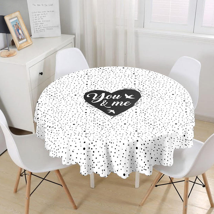 Valentine Tablecloth|Love You Tender Round Table Linen|February 14 Decor|Love is in the Air Circle Table Cover|Valentine's Day Gift for Her