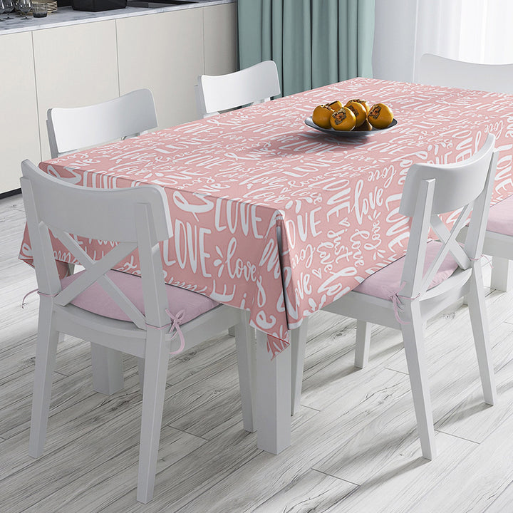 Love Themed Tabletop|Valentine Tablecloth|Heart Table Decor|Love Home Decor|Happy Valentine's Day|Romantic Heart Print Kitchen Table Top