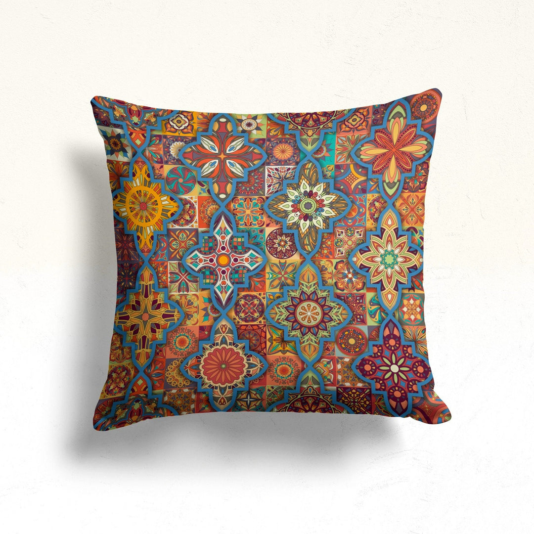 Mandala Pillow Case|Cozy Home Decor|Decorative Pillowtop|Abstract Cushion|Boho Bedding Decor|Throw Pillow Top|Housewarming Cushion