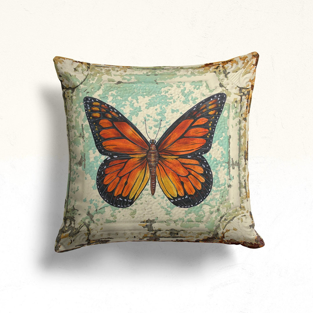 Butterfly Pillowcase|Butterfly Painting Pillow Cover|Boho Home Decor|Decorative Farmhouse Cushion|Housewarming Butterfly Throw Pillowtop