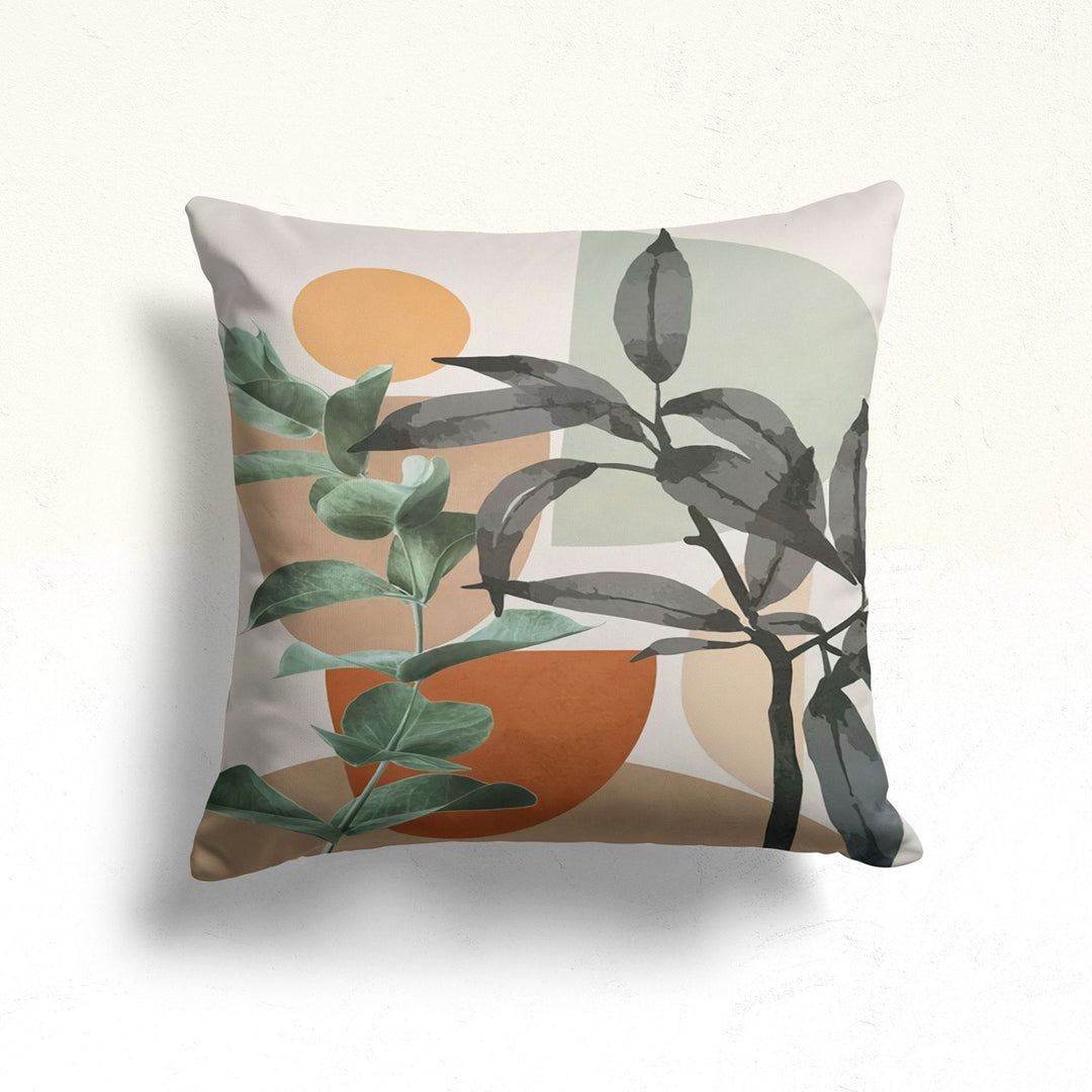 Leaves Pillow Cover|Housewarming Abstract Floral Cushion|Leaves Cushion Case|Decorative Pillowtop|Onedraw Home Decor|Boho Bedding Decor