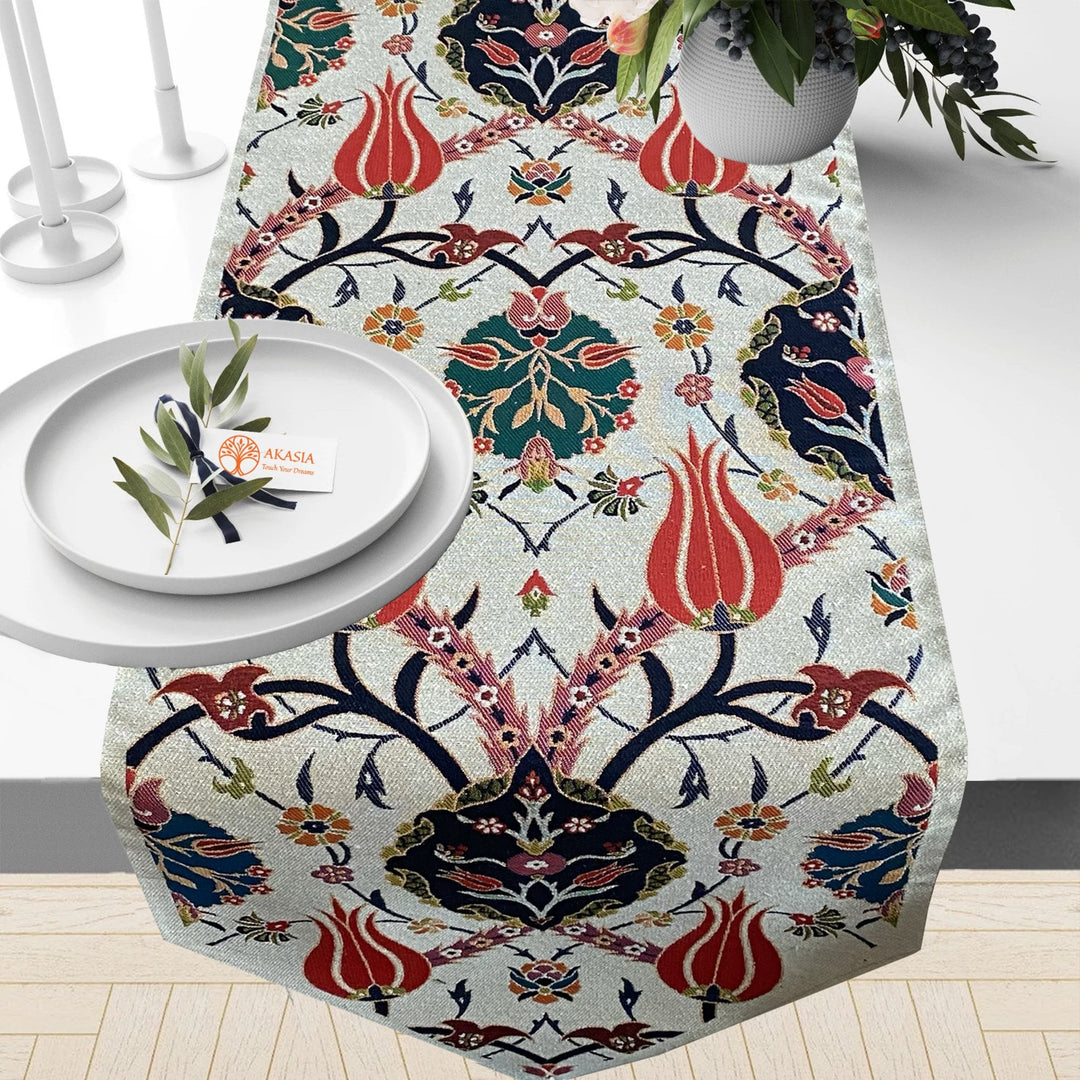 Tulip Tile Pattern Gobelin Runner