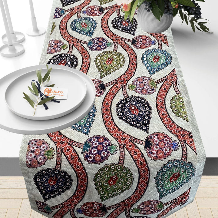 Tulip Tile Pattern Fabric Runner