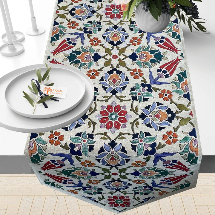 Tulip Tile Pattern Fabric Runner