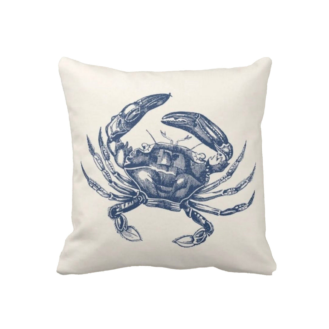 Nautical Pillow Case|Seahorse and Starfish Coastal Throw Pillow Cover|Octopus, Coral Cushion Cover|Navy Marine Pillowcase|Beach House Decor