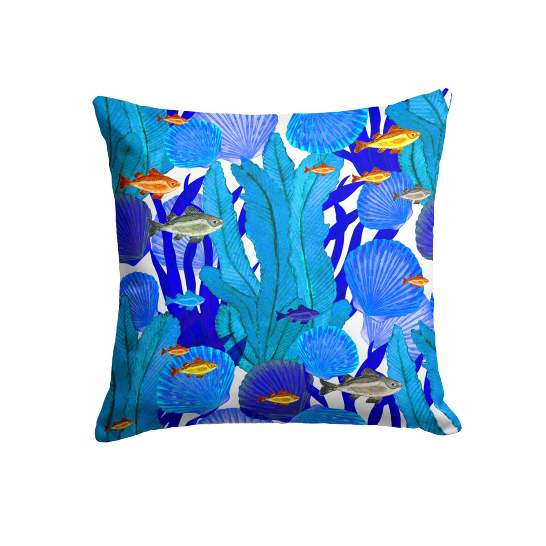 Nautical Pillow Case|Fish Coral Print Coastal Throw Pillow Cover|Seahorse, Seashell Cushion Cover|Navy Marine Pillowcase|Beach House Decor