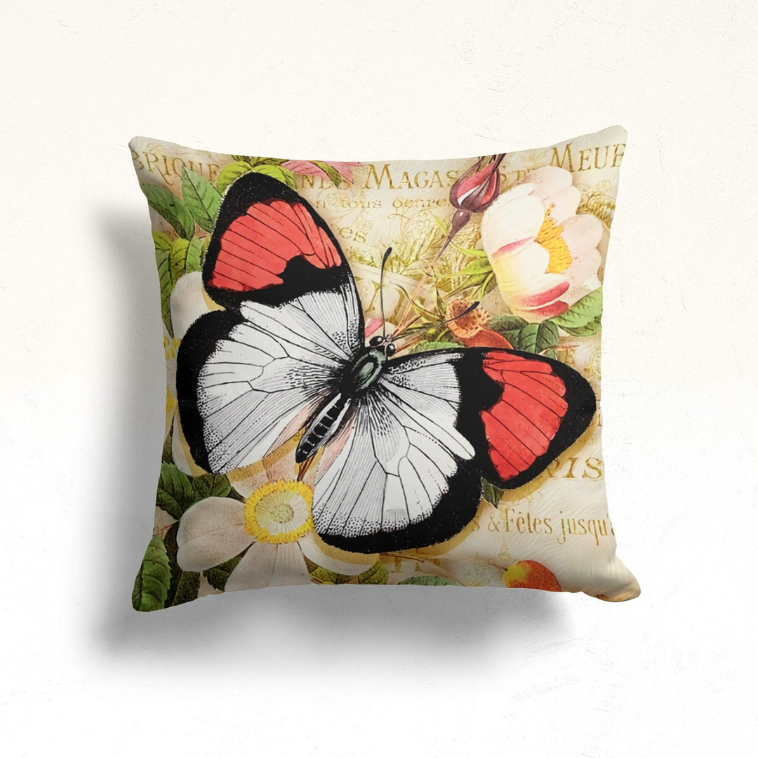 Butterfly Pillowcase|Butterfly Painting Pillow Cover|Boho Home Decor|Decorative Farmhouse Cushion|Housewarming Butterfly Throw Pillowtop