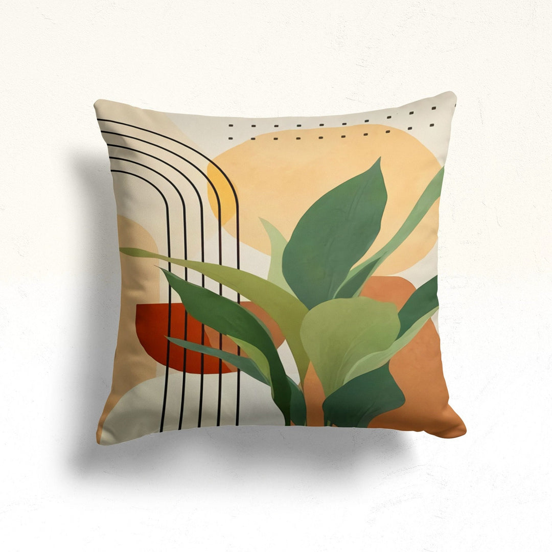 Plants Pillow Cover|Leaves Cushion Case|Onedraw Home Decor|Decorative Pillowtop|Boho Bedding Decor|Housewarming Abstract Floral Cushion