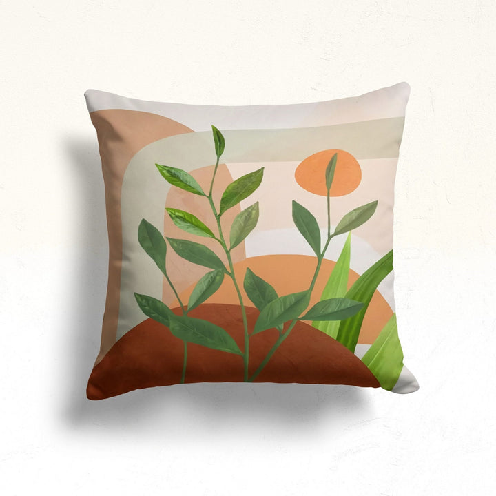 Plants Pillow Cover|Leaves Cushion Case|Onedraw Home Decor|Decorative Pillowtop|Boho Bedding Decor|Housewarming Abstract Floral Cushion