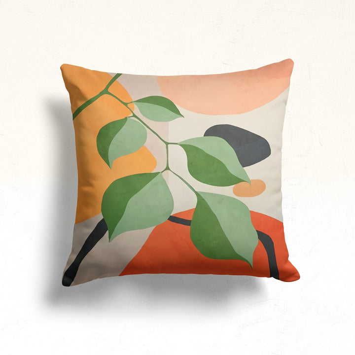 Plants Pillow Cover|Leaves Cushion Case|Onedraw Home Decor|Decorative Pillowtop|Boho Bedding Decor|Housewarming Abstract Floral Cushion