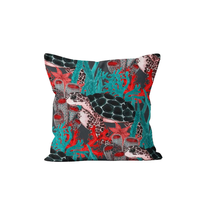 Coral Pillow Case|Starfish Cushion Cover|Coastal Pillowcase|Beach House Decor|Seahorse and Mermaid Coastal Throw Pillow Cover|Nautical Decor