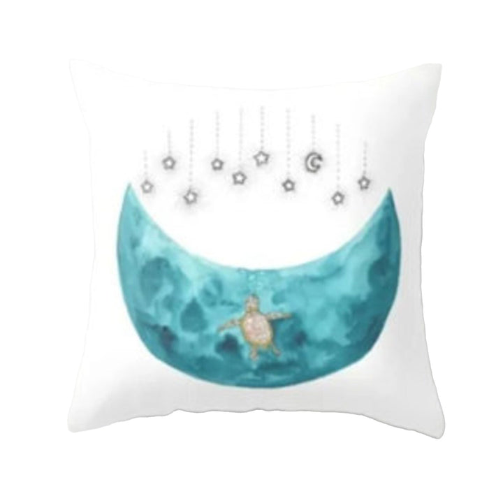 Marine Pillow Case|Turquoise Beach House Decor|Seahorse Cushion Cover|Octopus Pillowcase|Coastal Throw Pillow Cover|Oceanic Home Decor