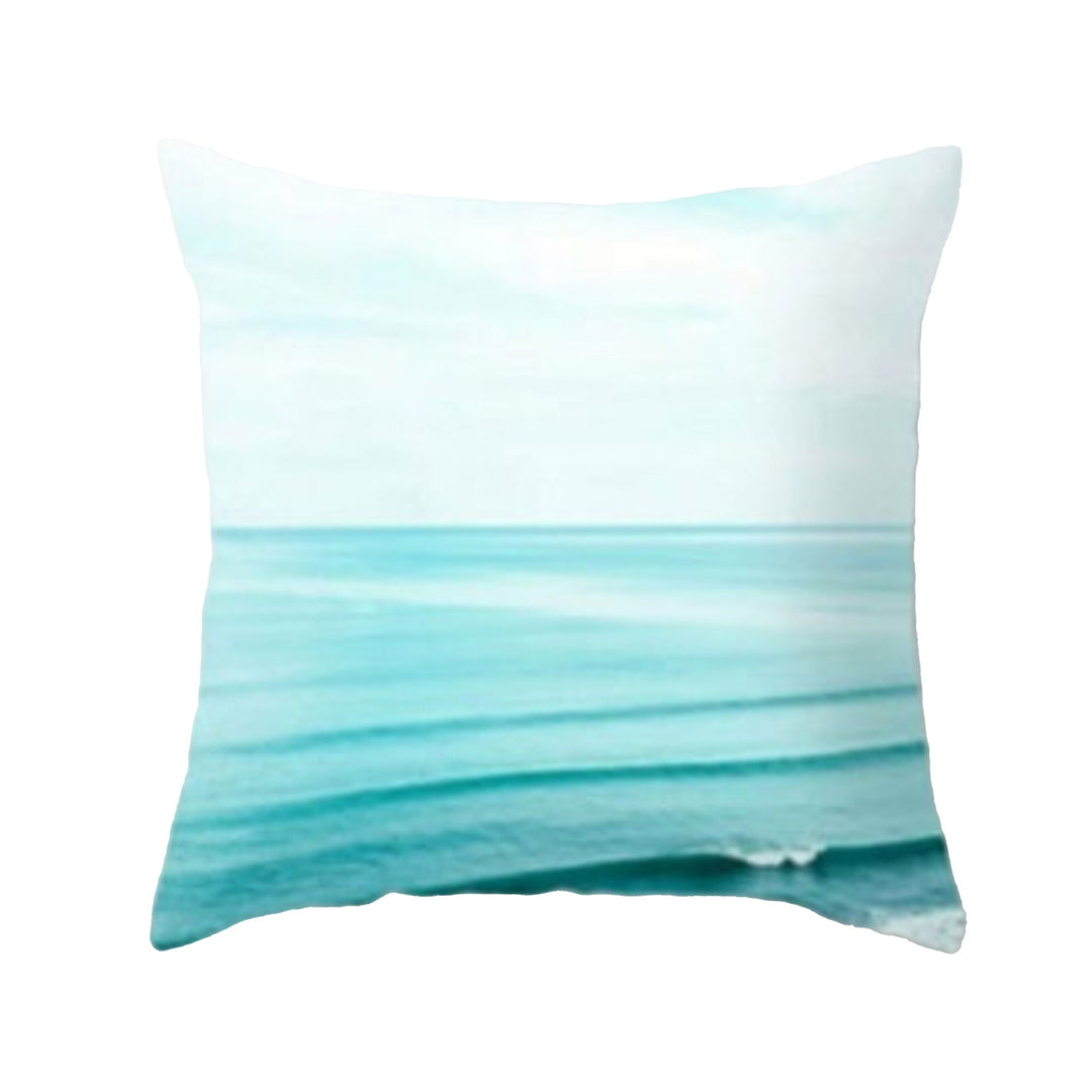 Marine Pillow Case|Turquoise Beach House Decor|Seahorse Cushion Cover|Octopus Pillowcase|Coastal Throw Pillow Cover|Oceanic Home Decor