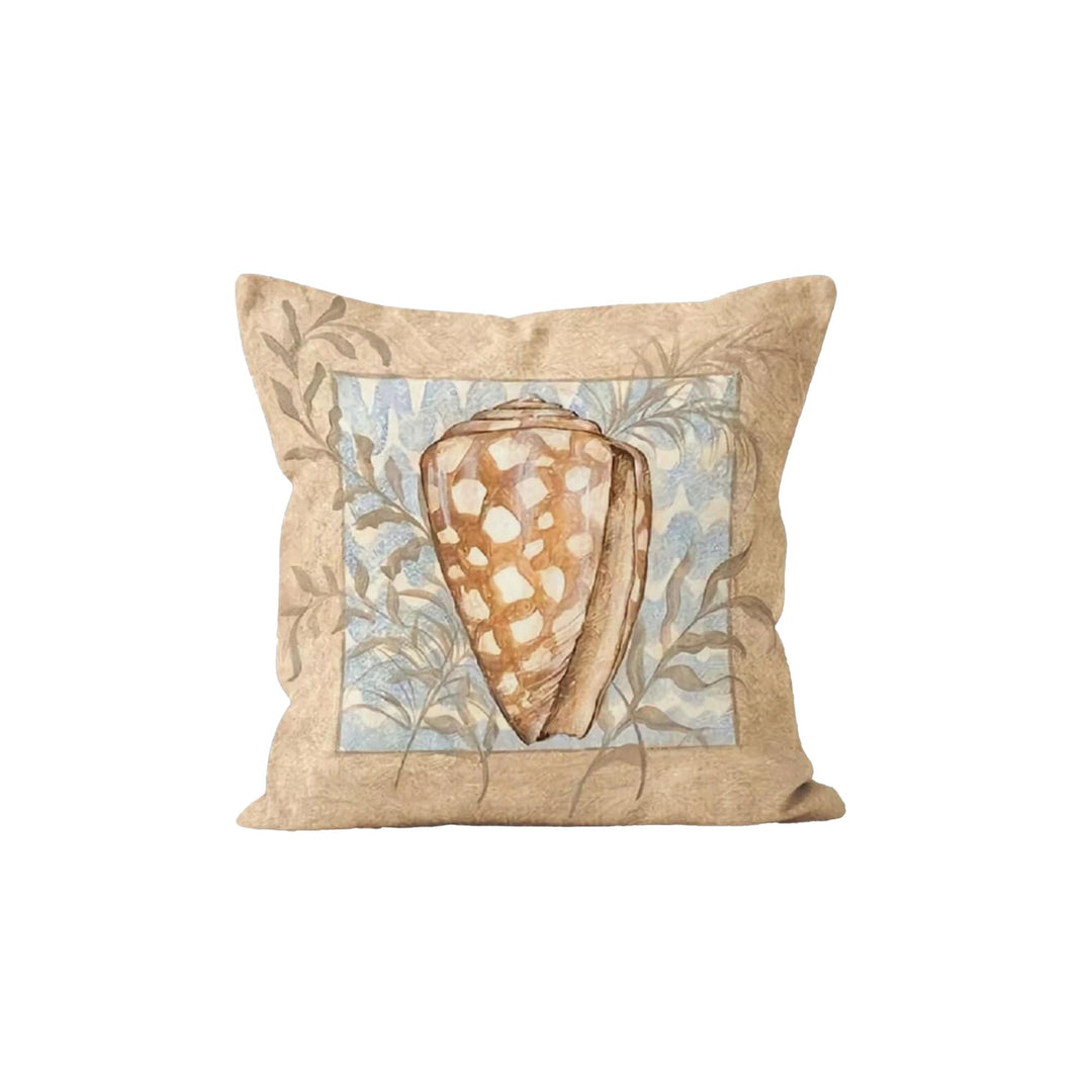 Seashell Pillow Case|Starfish Cushion Cover|Oyster Cushion Case|Nautical Home Decor||Beach House Decor|Coastal Style Throw Pillow Cover