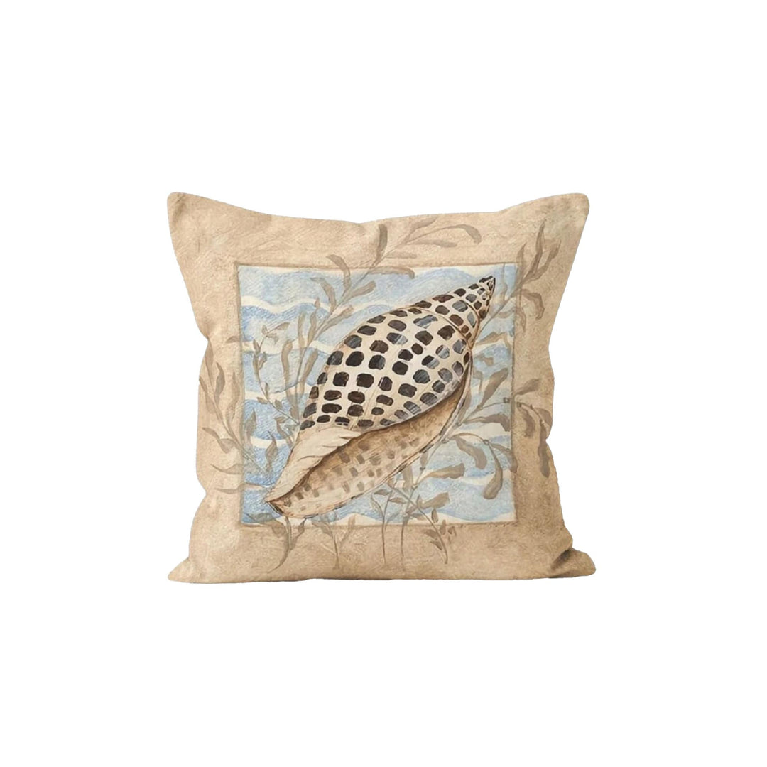 Seashell Pillow Case|Starfish Cushion Cover|Oyster Cushion Case|Nautical Home Decor||Beach House Decor|Coastal Style Throw Pillow Cover