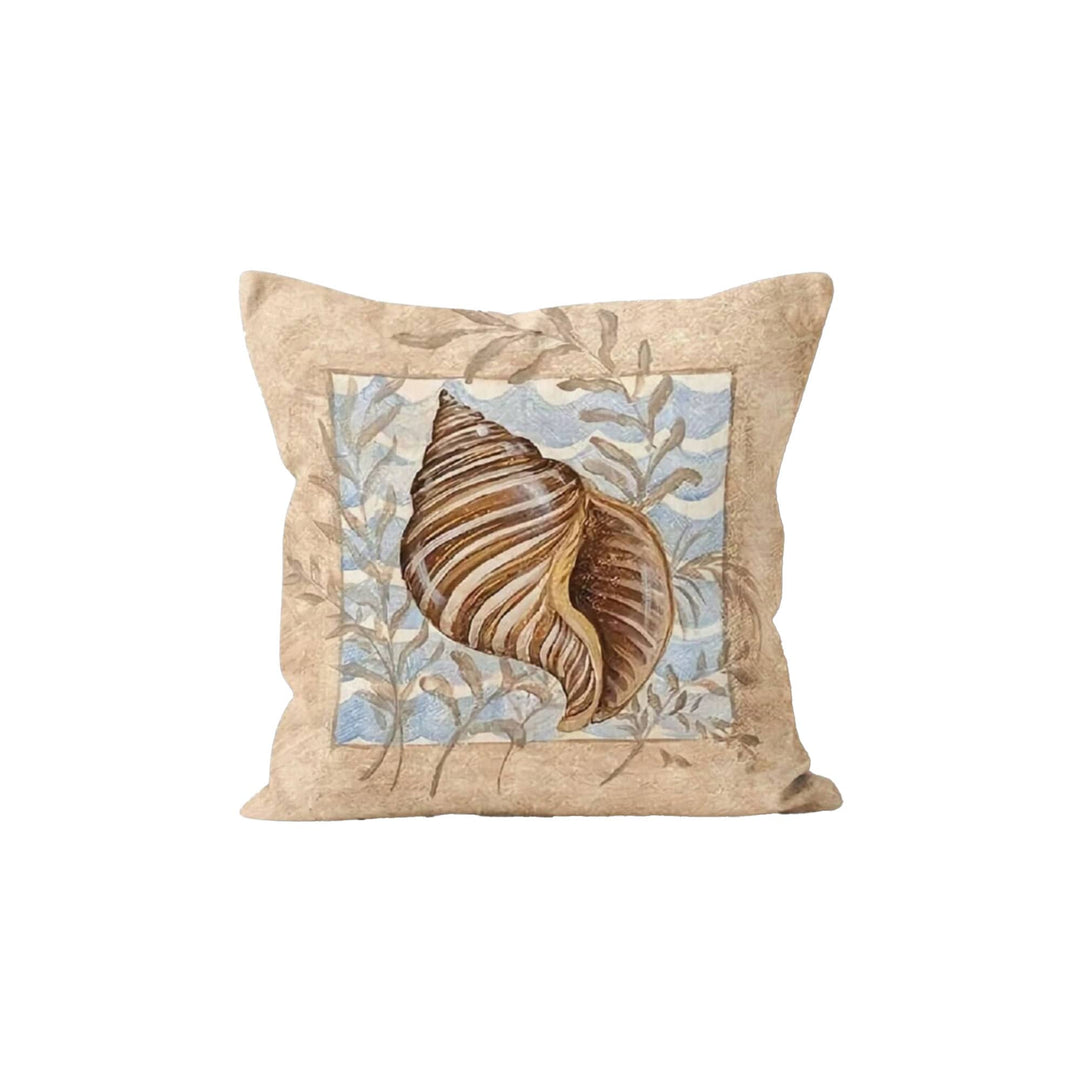 Seashell Pillow Case|Starfish Cushion Cover|Oyster Cushion Case|Nautical Home Decor||Beach House Decor|Coastal Style Throw Pillow Cover