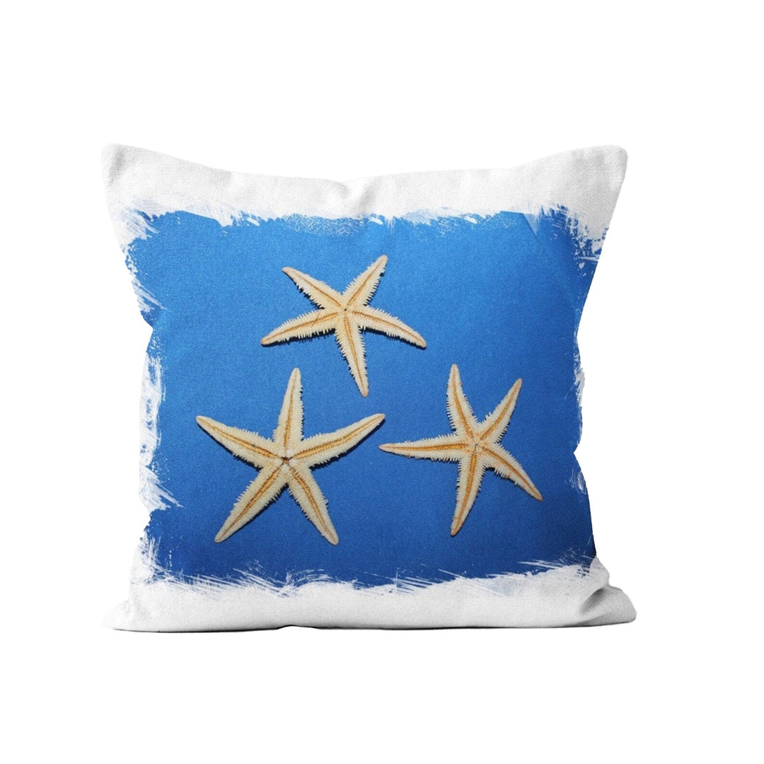 Coastal Pillow Case|Seashell Cushion Cover|Starfish and Coral Print Nautical Throw Pillow Cover|Navy Marine Pillowcase|Beach House Decor