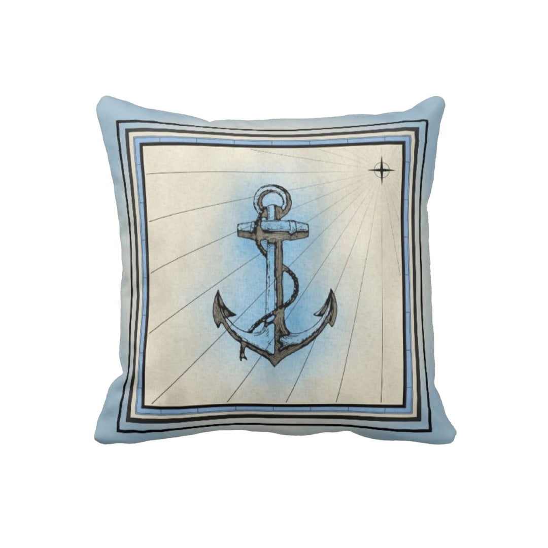 Nautical Pillow Case|Starfish and Seahorse Coastal Throw Pillow Cover|Anchor Wheel Jellyfish Cushion|Oyster Cushion Case|Beach House Decor