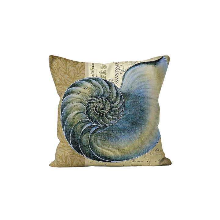 Seashell Pillow Case|Coral Cushion Cover|Nautical Pillowcase|Marine Beach House Decor|Seahorse and Coral Print Coastal Throw Pillow Cover