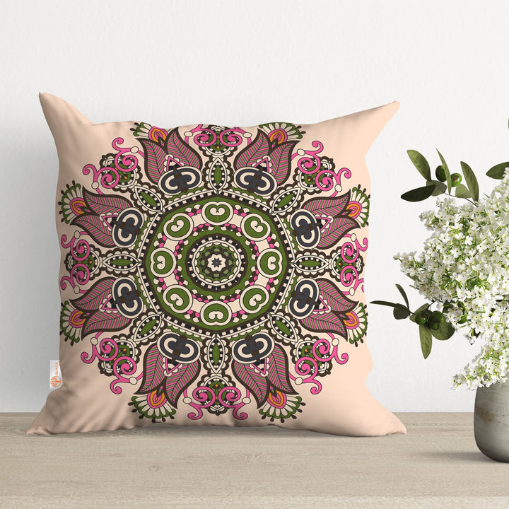 Mandala Pillow Cover|Geometric Cushion Case|Decorative Pillowtop|Boho Bedding Decor|Cozy Pillowcase|Outdoor Cushion Case|Sofa Throw Pillow