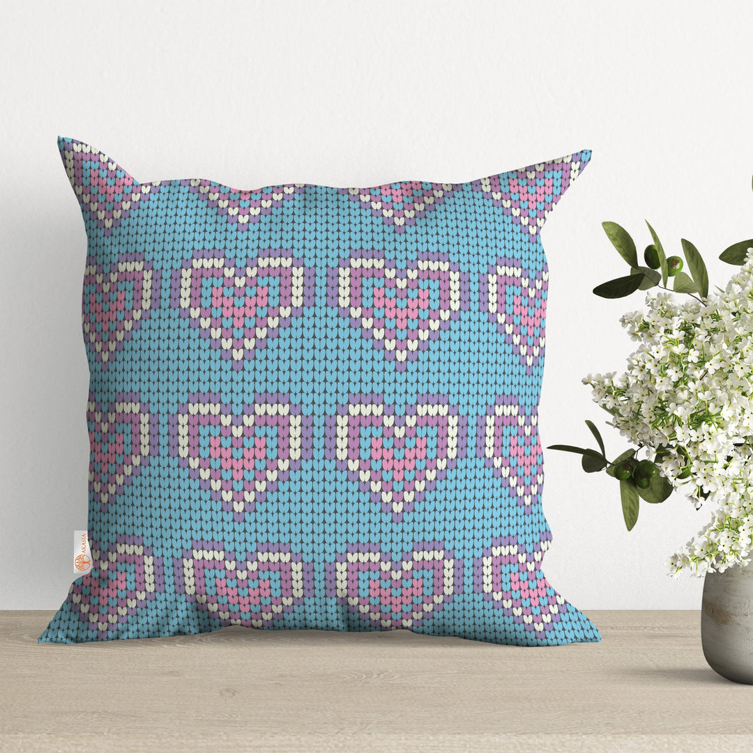 Heart Pillow Cover|V-Day Cushion Case|Decorative Pillowtop|Boho Bedding Decor|Love Pillowcase|Outdoor Cushion Case|Valentine's Day Gift