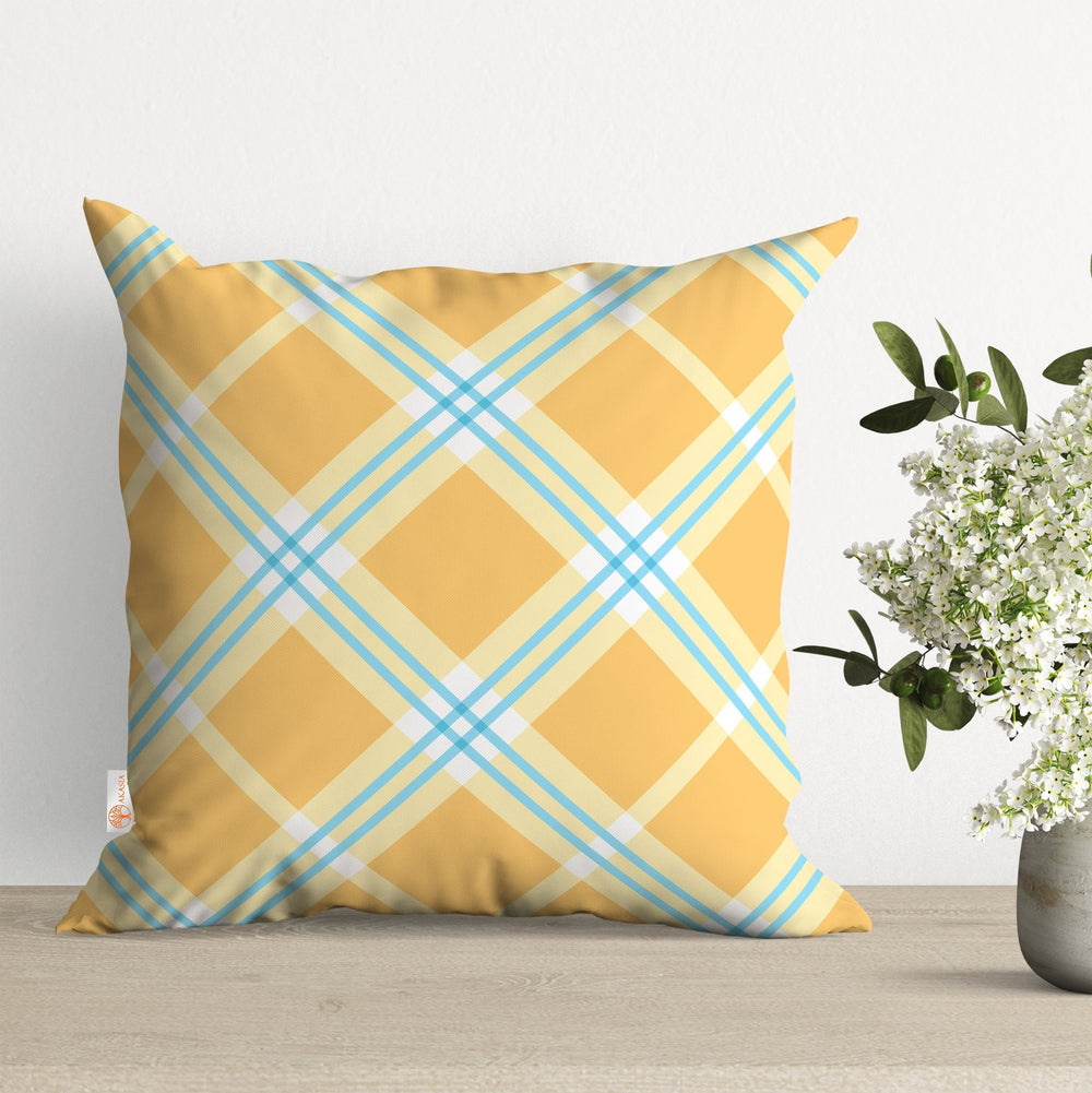 Plaid Pillow Cover|Check Pillowcase|Plaid Cushion Case|Star Pillowtop|Outdoor Cushion Case|Decorative Sofa Throw Pillow|Housewarming Gift