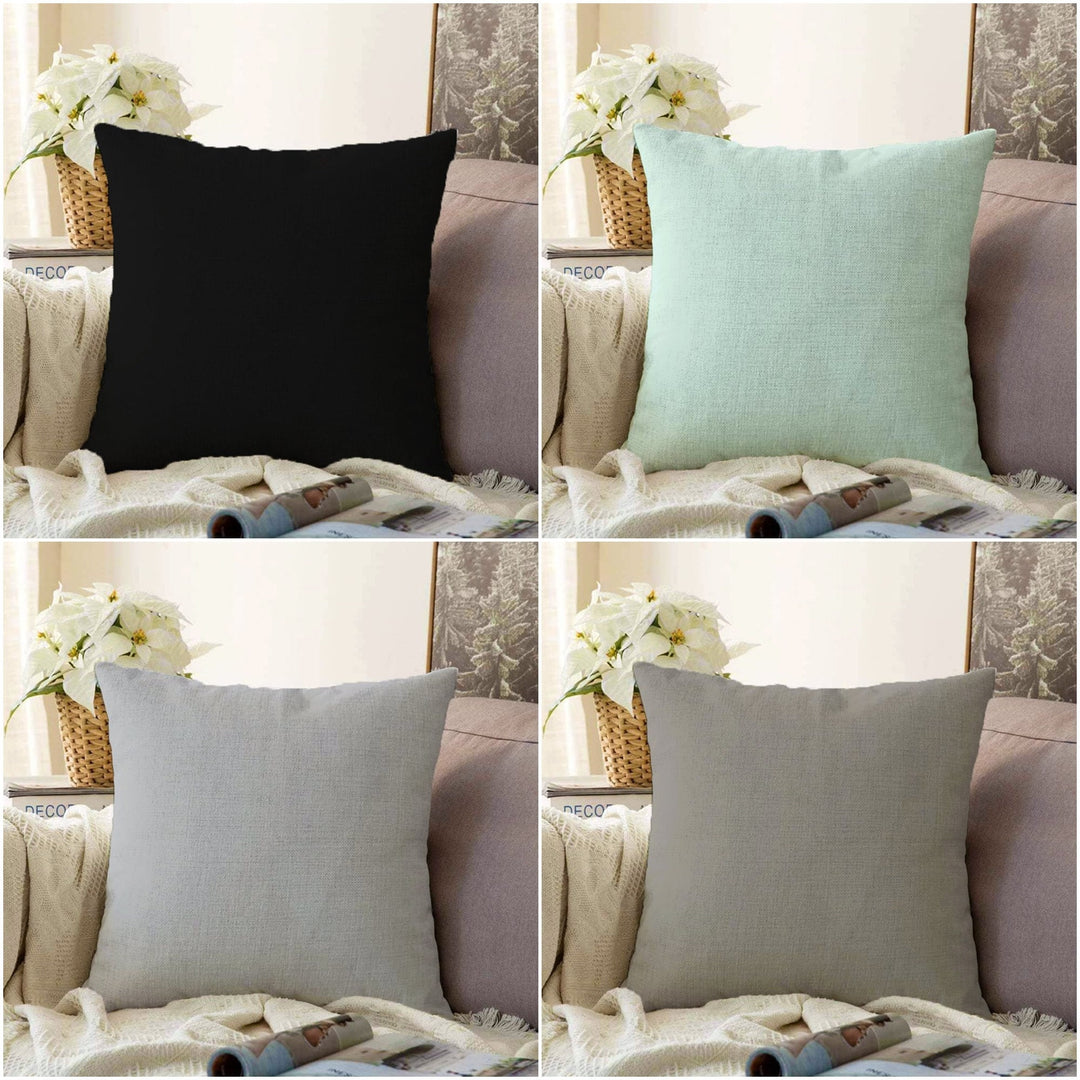 Plain Color Pillow Cover|Black Color Cushion Case|Decorative Pillowtop|Boho Bedding Decor|Gray Pillowcase|Outdoor Cushion Case|Throw Pillow