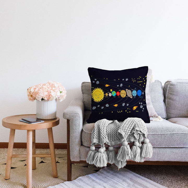 Planet Pillow Cover|Space Print Cushion Case|Kids Room Pillowcase|Air Balloon Pillowtop|Animal Pillowtop|Kid Cushion Case|Sofa Throw Pillow