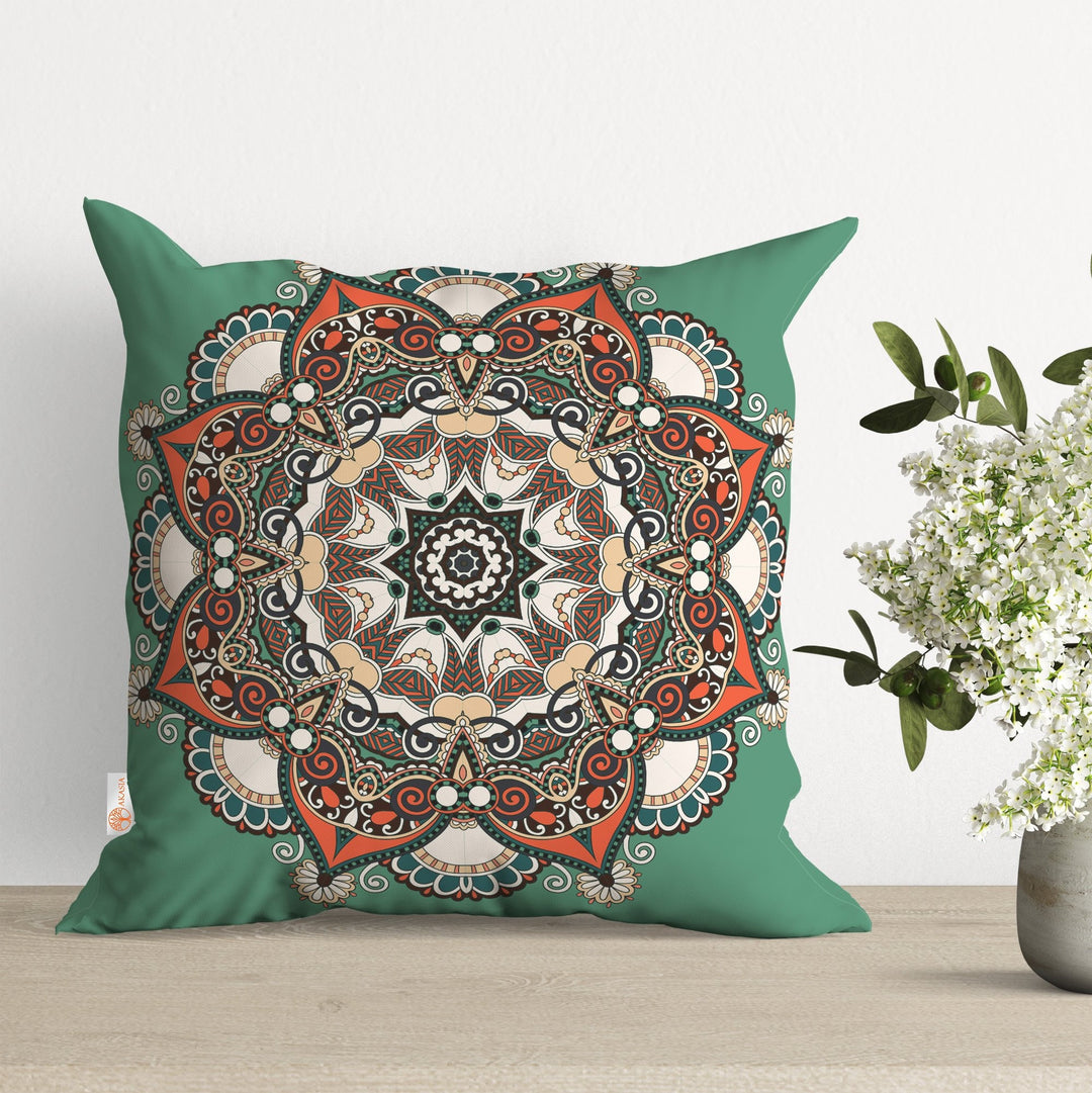 Mandala Pillow Cover|Geometric Cushion Case|Decorative Pillowtop|Boho Bedding Decor|Cozy Pillowcase|Outdoor Cushion Case|Sofa Throw Pillow