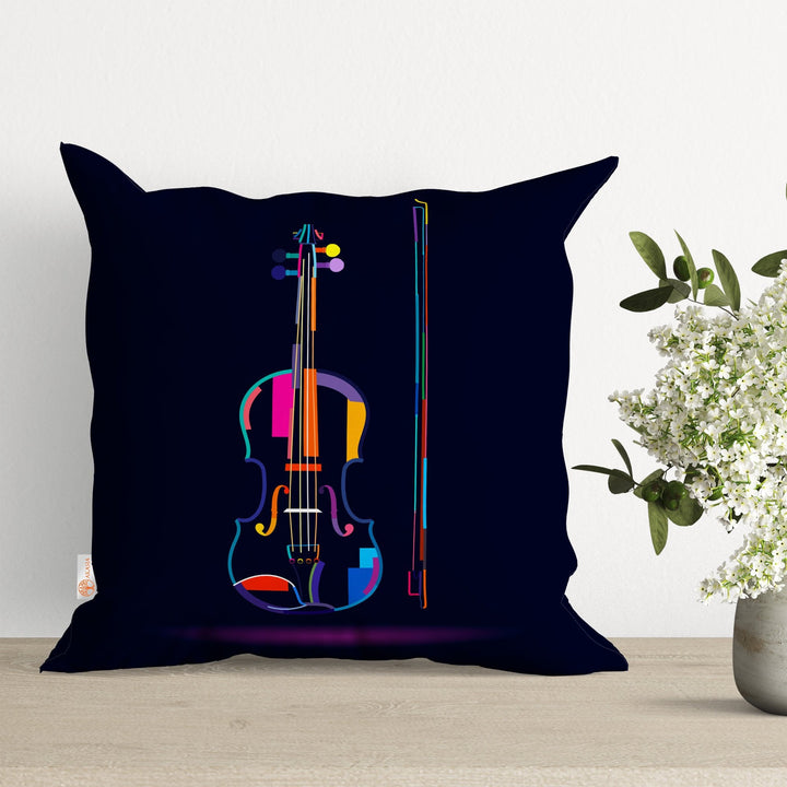 Musical Instrument Pillowtop|Saxophone Cushion Case|Violin Pillowtop|Gramophone Pillow|Guitar Pillowcase|Outdoor Cushion Case|Throw Pillow