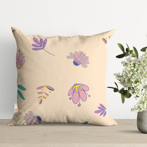 Abstract Floral Pillow Cover|Summer Cushion Case|Decorative Pillowtop|Boho Bedding Decor|Cozy Pillowcase|Outdoor Cushion|Sofa Throw Pillow