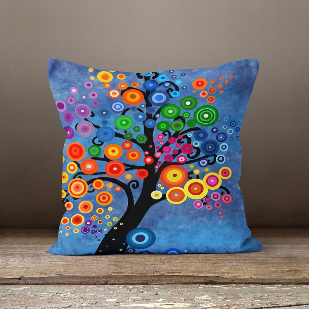 Colorful Floral Pillow Cover|Decorative Pillow Sham|Summer Trend Cushion Case|Boho Bedding Decor|Housewarming Cushion Case|Throw Pillowtop