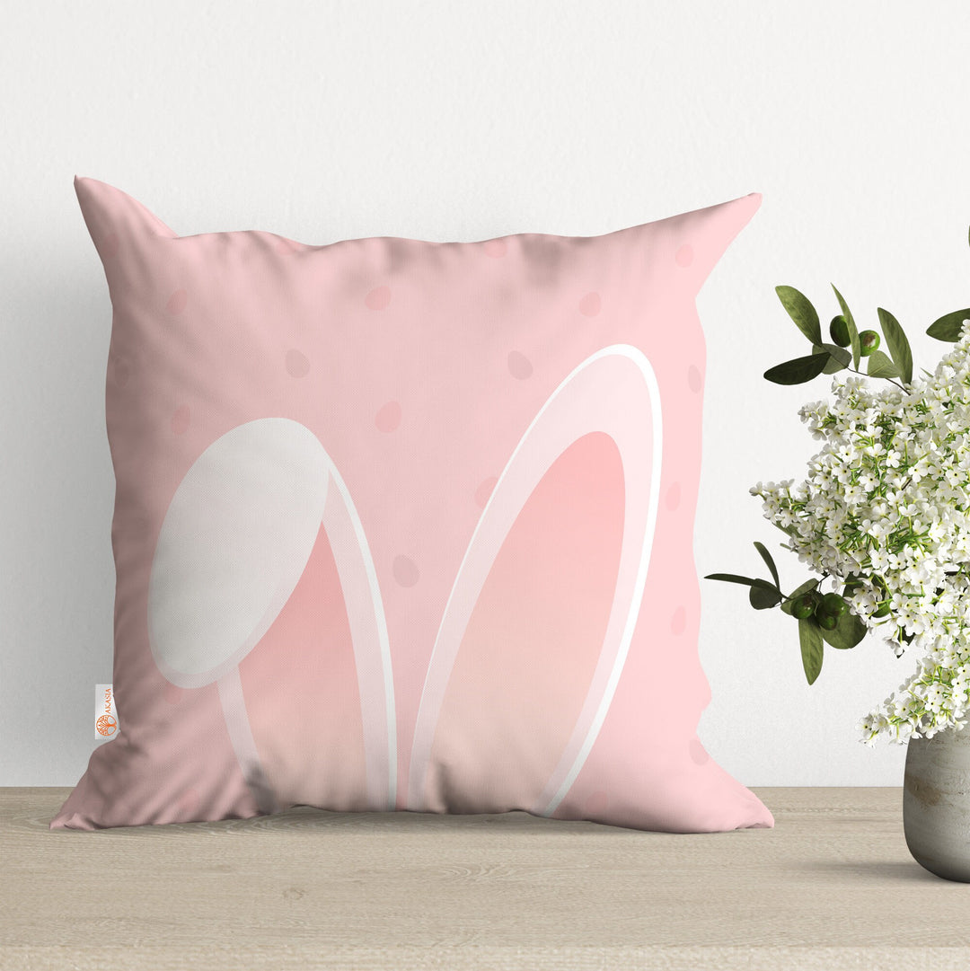 Easter Pillow Cover|Bunny Ear Pillowtop|Egg Print Pillowcase|Spring Throw Pillowcase|Happy Easter Cushion|Outdoor Cushion Case|Spring Decor