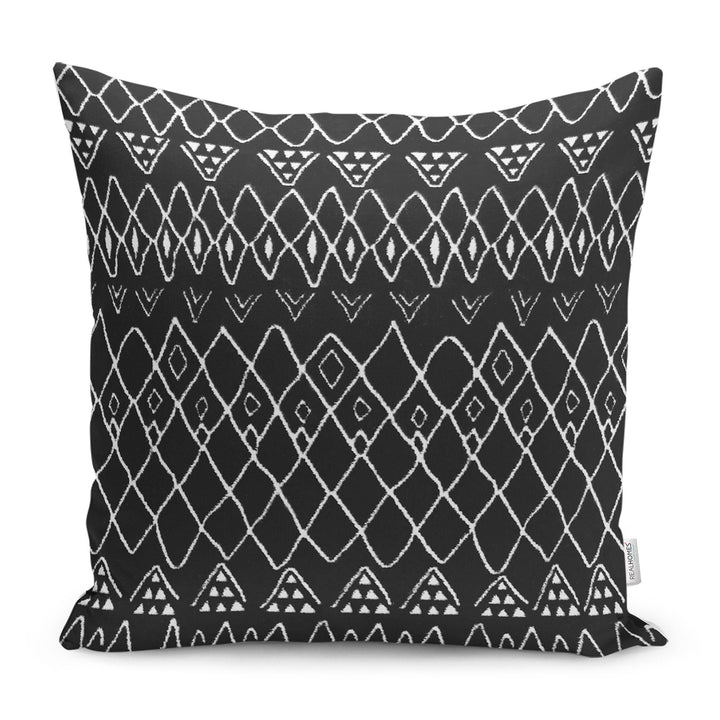 Ethnic Geometric Pillow Case|Abstract Cushion|Decorative Housewarming Pillow|Farmhouse Pillowtop|Porch Throw Pillowcase|Boho Cushion Cover