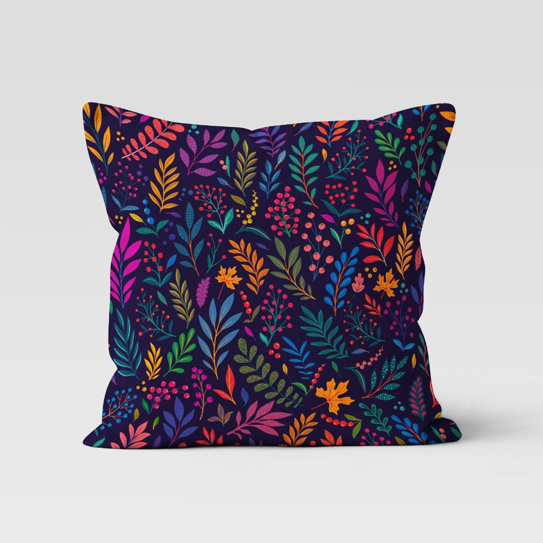 Purple Floral Pillow Cover|Summer Cushion Case|Decorative Throw Pillowtop|Boho Bedding Decor|Housewarming Farmhouse Style Pillow Case