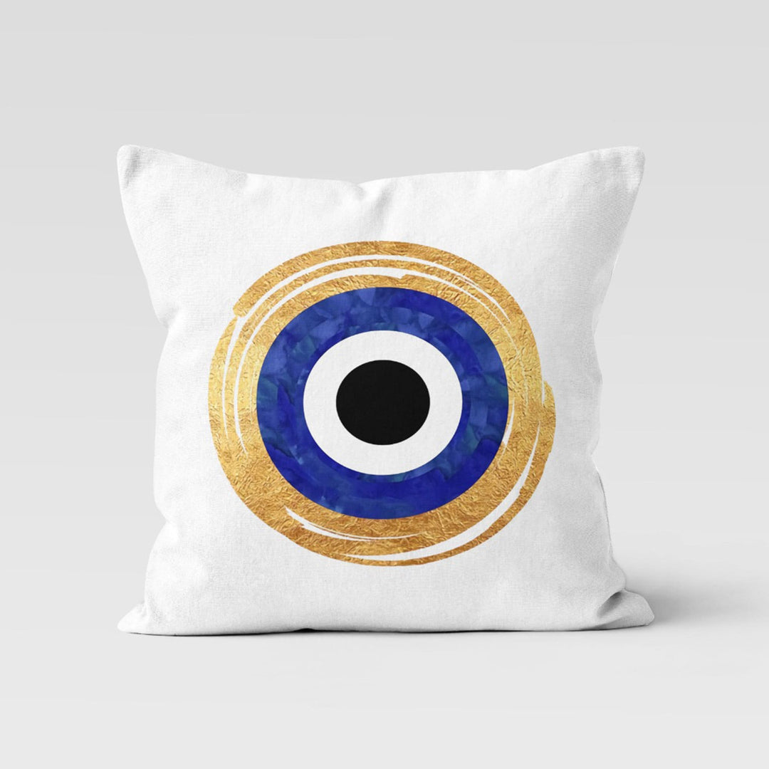 Nazar Pillow Cover|Protection Amulet Throw Pillow Case|Turkish Greek Evil Eye Print Cushion Case|Good Luck Home Decor|Nazar Bead Pillowcase