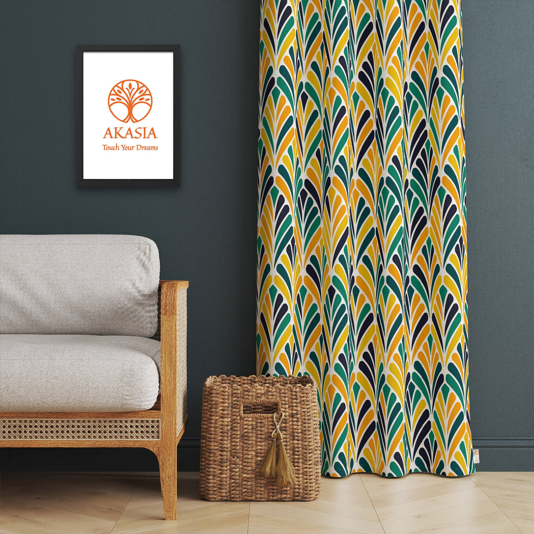 Abstract Curtain|Thermal Insulated Colorful Window Curtain|Decorative Modern Living Room Curtain|Housewarming Bohemian Style Window Decor