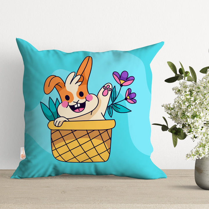 Bunny Pillowtop|Easter Pillow Cover|Easter Cushion Case|Egg Print Pillowcase|Boho Bedding Decor|Spring Throw Pillowcase|Outdoor Cushion Case