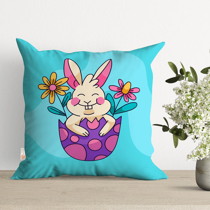 Bunny Pillowtop|Easter Pillow Cover|Easter Cushion Case|Egg Print Pillowcase|Boho Bedding Decor|Spring Throw Pillowcase|Outdoor Cushion Case