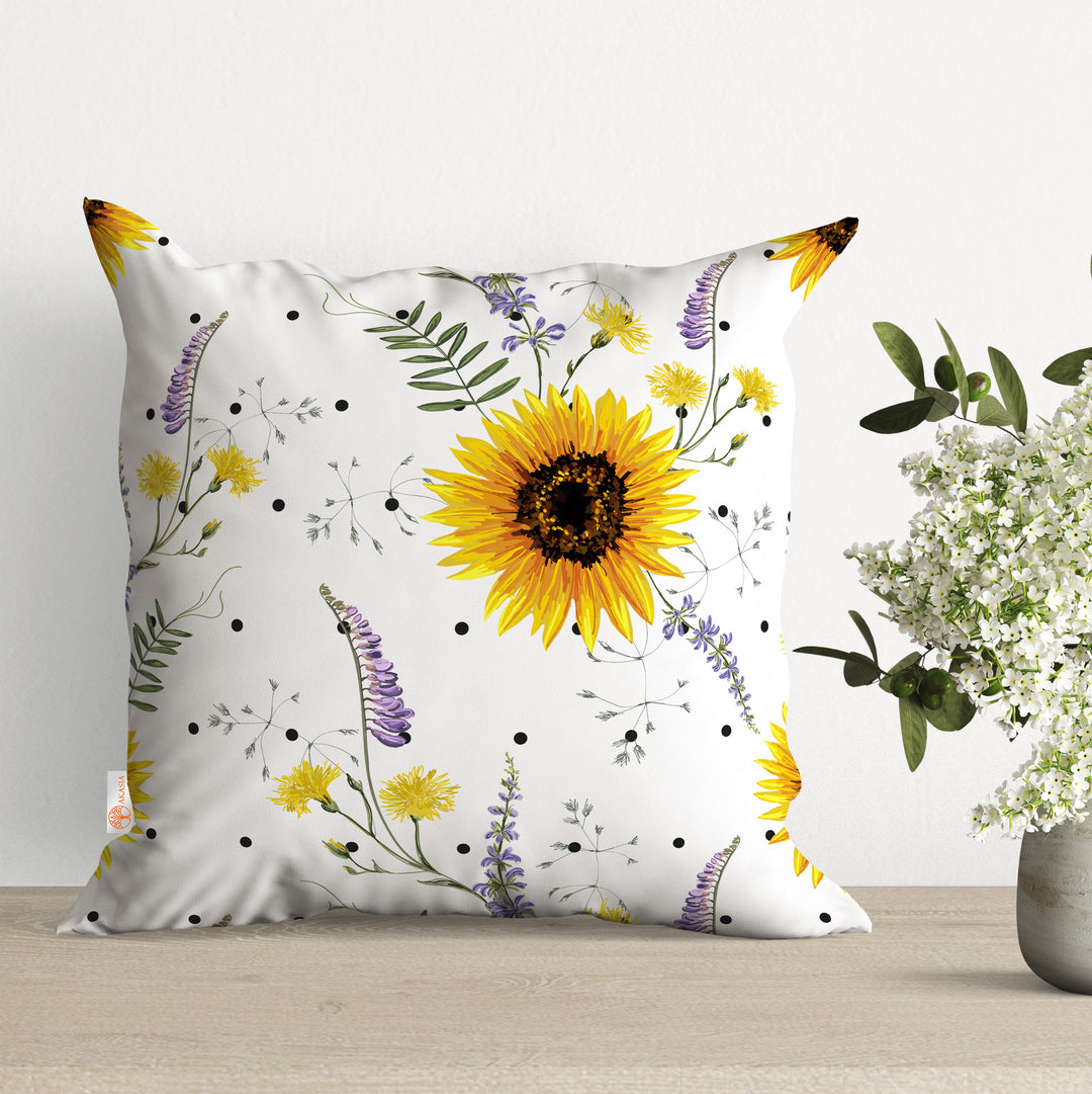 Sunflower Pillow Cover|Butterfly Cushion Case|Floral Pillowtop|Boho Bedding Decor|Cozy Pillowcase|Outdoor Cushion Case|Sofa Throw Pillow