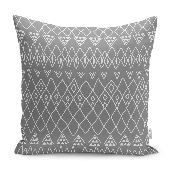 Ethnic Geometric Pillow Case|Abstract Cushion|Decorative Housewarming Pillow|Farmhouse Pillowtop|Porch Throw Pillowcase|Boho Cushion Cover